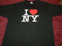 I LOVE NY Black Tshirt Size X-Large
